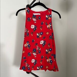 Zara Red Floral Tank Top